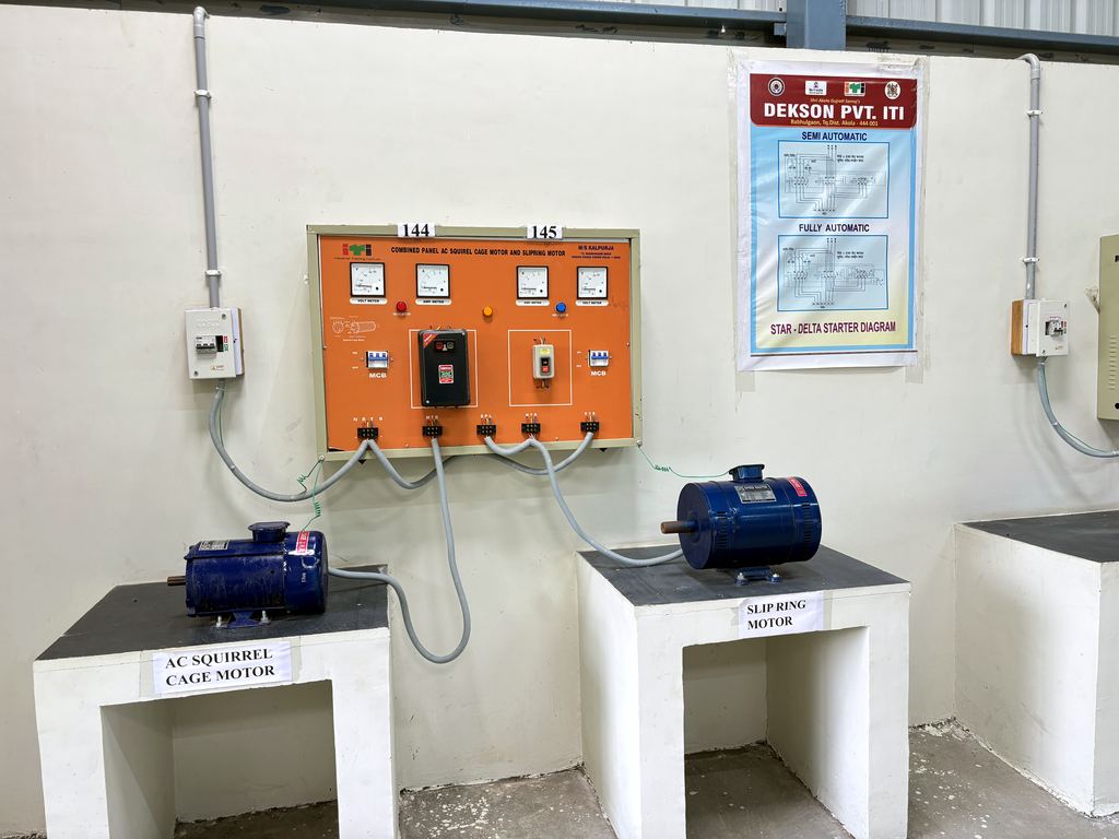 AC/DC motors and control panels — Dekson ITI, Babhulgaon